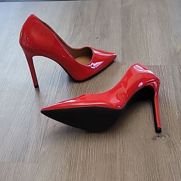 fereshte Patent Red Stiletto High Heels Women's Size 8 - Picture 1 of 8
